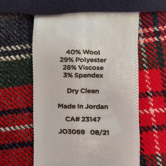 Talbots tartan wool blend Slim Ankle Pants NWT 14P - Picture 10 of 13